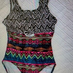 Colorful Geometric Kids Swimsuit